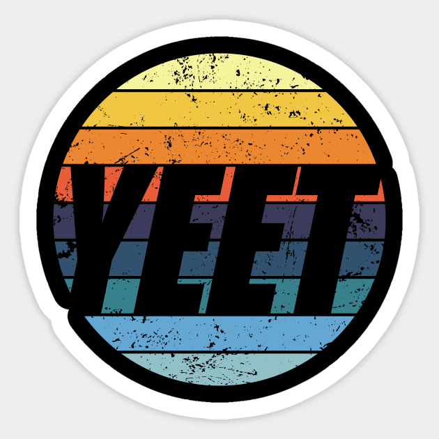 Yeet Meme is a Cool Retro Vintage Sunset now? WTF! Sticker by PerttyShirty
